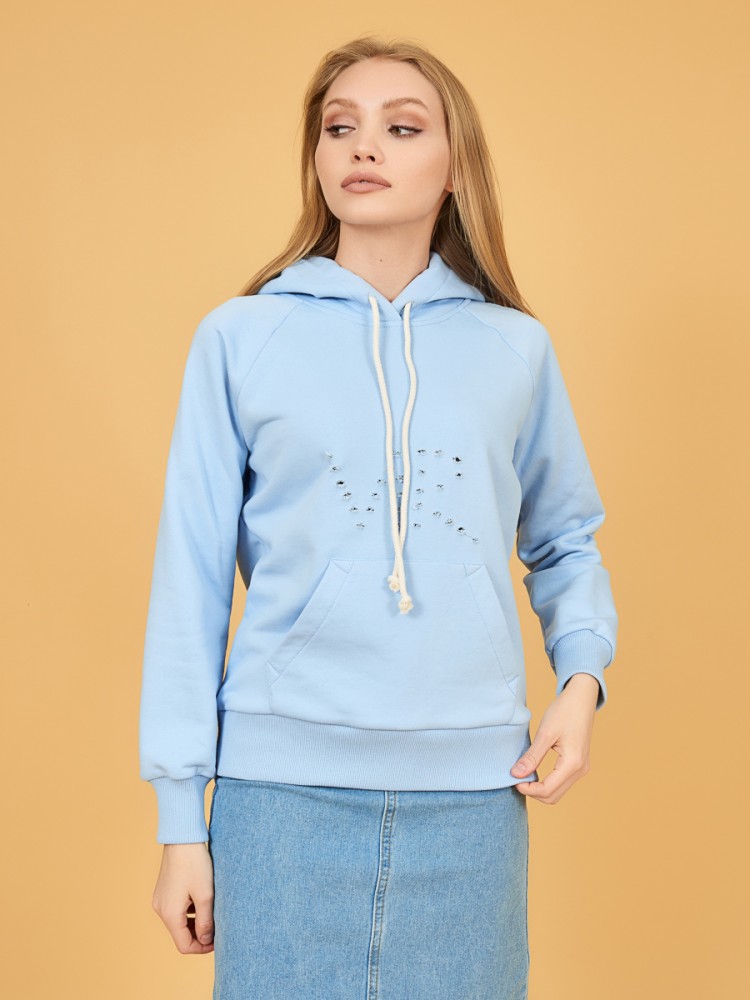 Худи женское оверсайз с карманом Лола D 