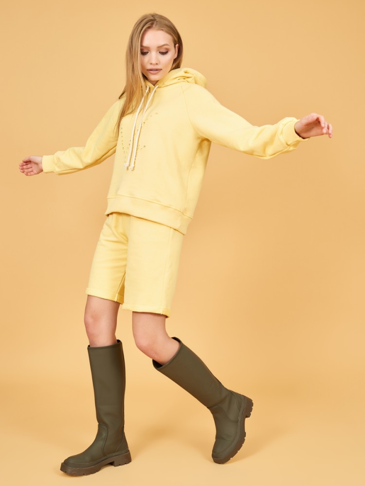 Костюм спортивный женский с шортами и худи Ханна D