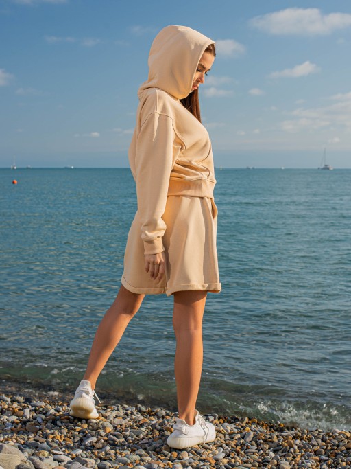 Костюм спортивный женский с шортами и худи Кензи 