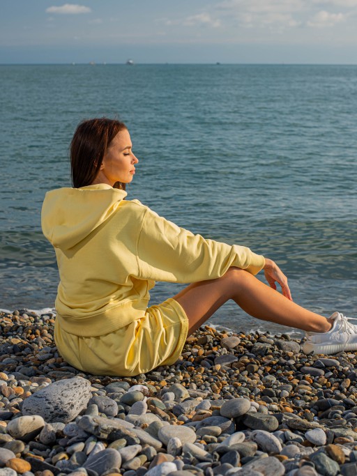 Костюм спортивный женский с шортами и худи Кензи